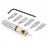 Colección de 8 piezas 1/4" Amana Tool para gravado CNC con cuchillas de repuesto en-groove AMS-210