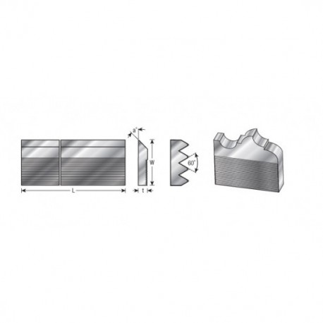 Cuchilla acero corrugado HSS 25 x 1-1/2 x 1/4 CSK-110