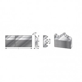 Cuchilla acero corrugado HSS 25 x 2 x 1/4 CSK-130