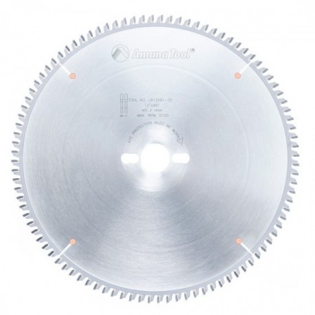Disco 12" (300mm)  con 96 Dientes Amana Tool Ángulo Negativo 2° para Non-Melt con Punta de Carburo MTC (Diente Triple Bisel Mod
