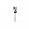Broca 1/2" Amana Tool perfiladora con punta de carburo 2 filos para corte al ras con balero en la parte superior.