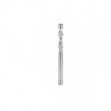 Broca 1/4" Amana Tool Ultratrim™ de carburo solido en espiral con doble balero para corte al ras con 2 filos Up-Cut.