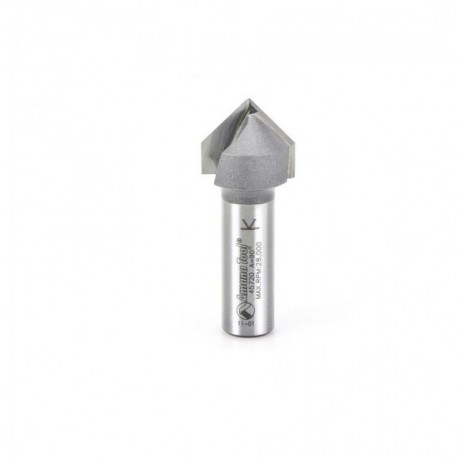 Broca 7/8" Amana Tool en surco 'V' ('V' Groove) con punta de carburo con 2 filos.