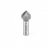 Broca 7/8" Amana Tool en surco 'V' ('V' Groove) con punta de carburo con 2 filos.