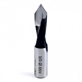 Broca 9mm Amana Tool Through-Hole Boring Bit (´V´ Point) Rotación Derecha 313090