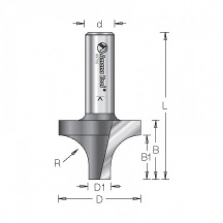 Broca Amana Tool de 1/2" para madera con 2 filos para ranurado Grovee 49700
