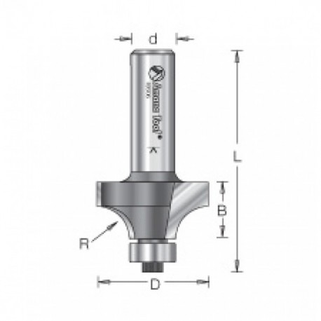 Broca Amana Tool de 1/2" para madera con 2 filos para redondear 49494