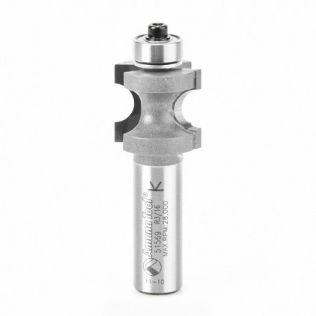 Broca Amana Tool de 7/8" para madera con 2 filos nariz de toro con balero 51569