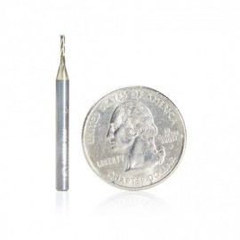 Broca Carburo recuvierta Zrn en Espiral de 1.2mm de 3 Filos 5mm x 1/8 x 35mm. 46093