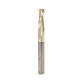 Broca Carburo revestimiento Zrn en Espiral 1/4 de 2 Filos para material compuesto y fibra de vidrio de 3/4 x 1/4 x 2-1/2. 46043