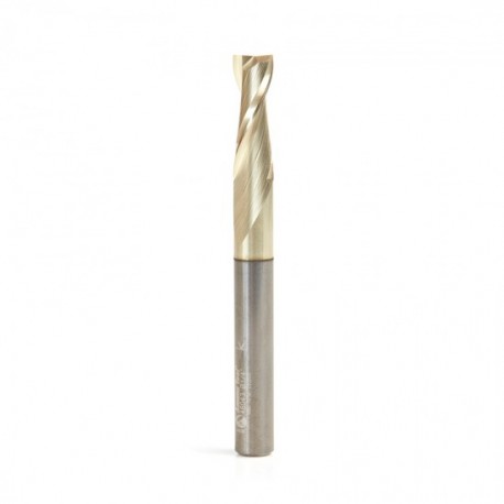 Broca Carburo revestimiento Zrn en Espiral 1/4 de 2 Filos para material compuesto y fibra de vidrio de 3/4 x 1/4 x 2-1/2. 46043