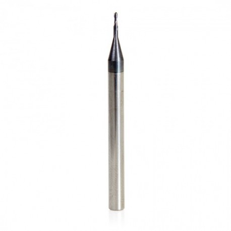 Broca en espiral de mini bola 0.035 Amana Tool para acero up-cut 51755