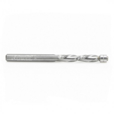 Broca espiral 1/4" Amana Tool con balero para aluminio con 2 filos 51520
