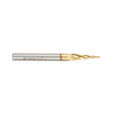Broca Espiral punta bola 2Dy 3D para tallado de 1/16 x 1/32 x 1 x 1/4 x 3 recubrimiento ZrN. HSS1302