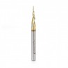 Broca Espiral punta bola 2Dy 3D para tallado de 1/32 x 1/64 x 1 x 1/4 x 3 recubrimiento ZrN. HSS1300
