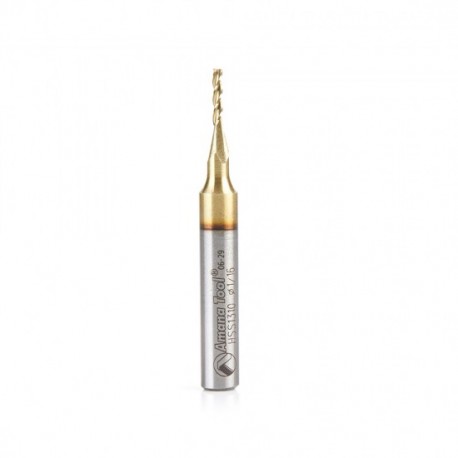 Broca Espiral punta plana 2Dy 3D para tallado de 1/16 x 5/16 x 1/4 x 2 recubrimiento ZrN. HSS1310