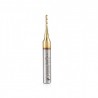 Broca Espiral punta plana 2Dy 3D para tallado de 1/16 x 5/16 x 1/4 x 2 recubrimiento ZrN. HSS1310