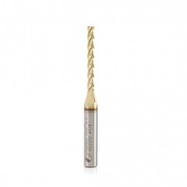 Broca Espiral punta plana 2Dy 3D para tallado de 1/8 x 1-3/32 x 1/4 x 2-1/2 recubrimiento ZrN. HSS1312