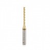 Broca Espiral punta plana 2Dy 3D para tallado de 1/8 x 1-3/32 x 1/4 x 2-1/2 recubrimiento ZrN. HSS1312