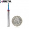 Broca Spektra Espiral 1/16" Punta Bola de 0.10° de 3 Filos para Grabado 2D/3D. 46290-K