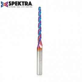 Broca Spektra Espiral 1/8" Punta Bola de 1° con 3 Filos para Grabado 2D/3D. 46284-K