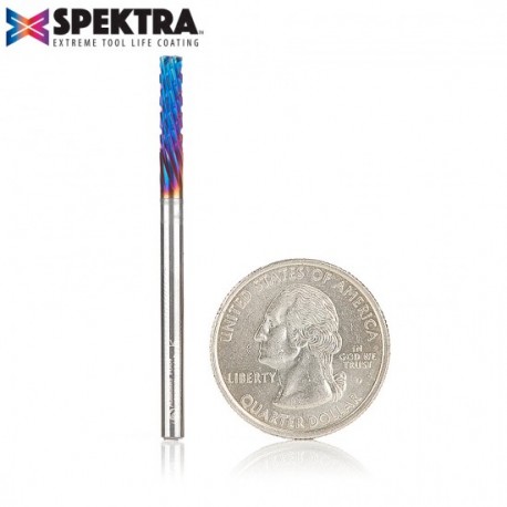 Broca Spektra Espiral 10 Filos para Grafito y Fibra de Carbono Down-Cut  1/8 x 1/2 x 1/8. 46260-K