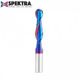 Broca Spektra Espiral Punta Bola 2 Filos Up-Cut  de 1/2 x 1/2 x 2-1/8. 46384-K