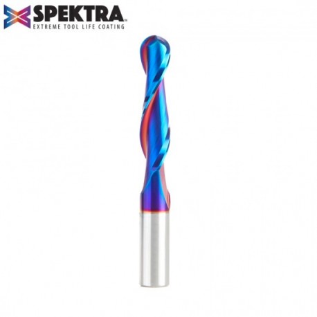 Broca Spektra Espiral Punta Bola 2 Filos Up-Cut  de 1/2 x 1/2 x 2-1/8. 46384-K