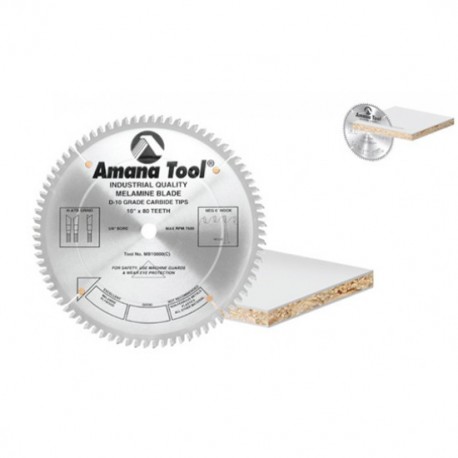 Disco 10" con 80 dientes Amana Tool A.G.E. series para melamina MD10-803