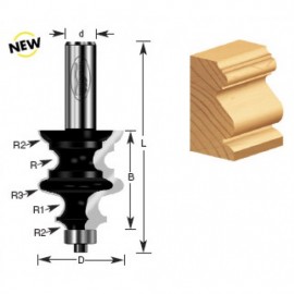 Broca Timberline para madera de 1/2" con 2 filos para Moldura Arquitectónica con balero 420-70